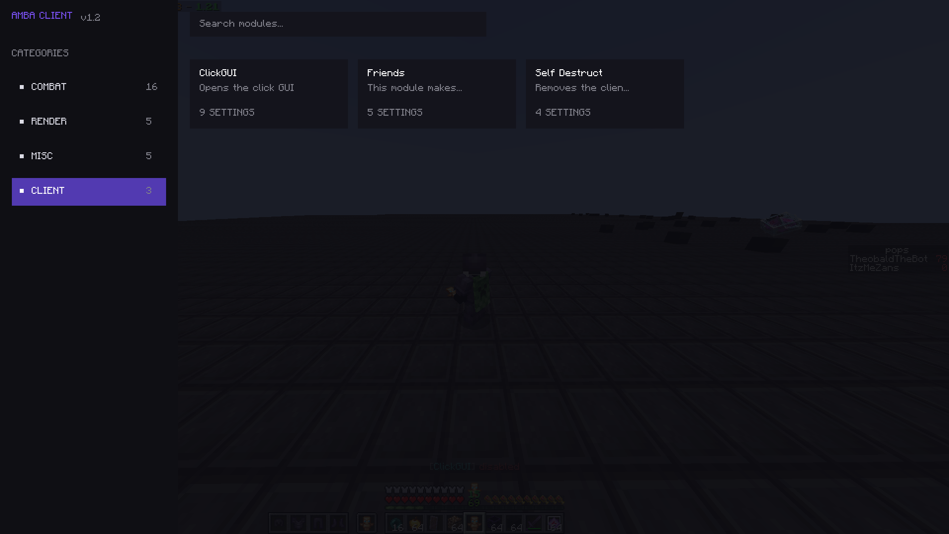 Amba Client Settings